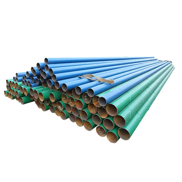 epoxy powder lined steel oil piping system anti corrosive drainage pipe china factory